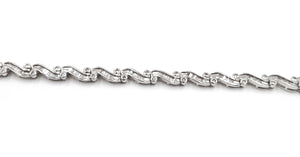 Sandra Biachi 14K White Gold Diamond Tennis Bracelet. Style: JP97