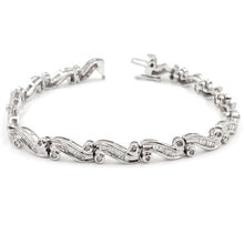 Load image into Gallery viewer, Sandra Biachi 14K White Gold Diamond Tennis Bracelet. Style: JP97
