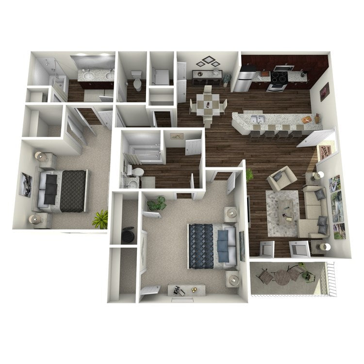 #1-420 2 Bed 2 Bath Sq. Ft. 1136