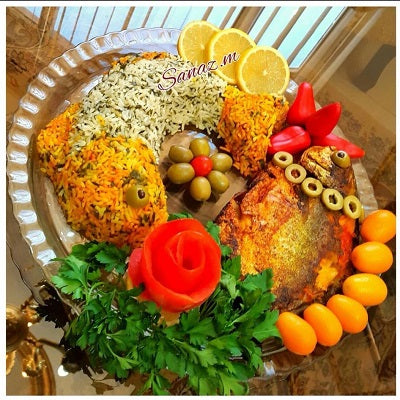 Fried Whitefish With Sabzi Polo And Salad