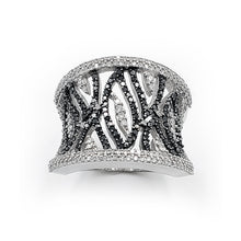 Load image into Gallery viewer, 18K White Gold And Black Diamond Ring. Style: BRC12415
