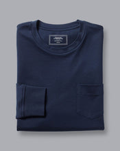 Load image into Gallery viewer, Cotton Long Sleeve Tyrwhitt T-Shirt - Navy
