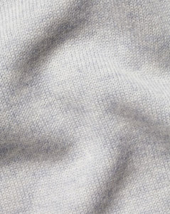 Merino Cashmere Crew Neck Sweater - Silver