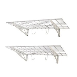 24″ x 48″ Wall Shelves (Two Pack with Hooks)