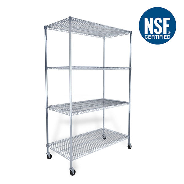 24″ x 48″ x 72″ 4-Tier Wire Shelving