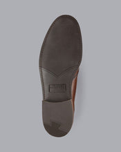 Load image into Gallery viewer, Rubber Sole Leather Derby Shoes - Dark Tan
