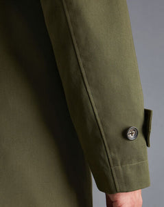 Cotton Classic Raincoat - Olive Green