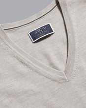 Load image into Gallery viewer, Merino V-Neck Sweater - Silver
