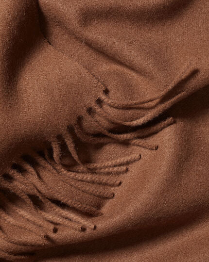 Cashmere Scarf - Dark Camel