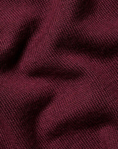 Merino Crew Neck Sweater - Burgundy