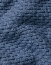 Load image into Gallery viewer, Cotton Merino Textured Crew Neck Sweater - Ocean Blue
