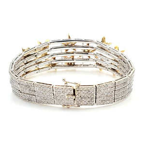 Sandra Biachi 18K White Gold & Yellow Gold Bracelet.