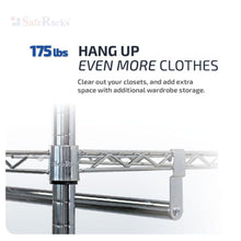 Load image into Gallery viewer, 3-Tier Garment Rack | Single Rod | 18″ x 36″ x 72″

