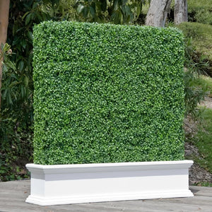3.5 ft. H x 3.5 ft. W Artificial Plants Milan Hedge Polyethylene Fence Panel (Set of 2)