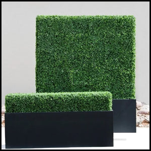 3.5 ft. H x 3.5 ft. W Artificial Plants Milan Hedge Polyethylene Fence Panel (Set of 2)