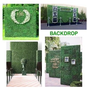3.5 ft. H x 3.5 ft. W Artificial Plants Milan Hedge Polyethylene Fence Panel (Set of 2)