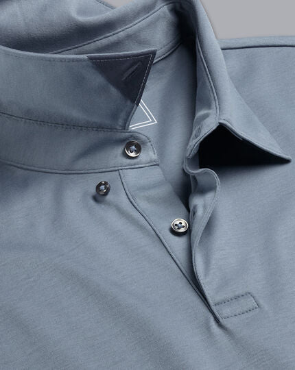 Smart Jersey Polo - Steel Blue