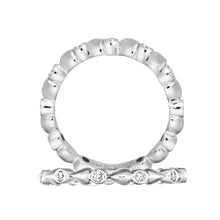 Load image into Gallery viewer, 18K White Gold Bezel Set Round Diamonds with Cascading Tear Drop Eternity Band Style: 33704
