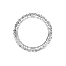 Load image into Gallery viewer, Ritani 18K White Gold Open Micropave Diamond Eternity Wedding Band  Style: 33705ARWG
