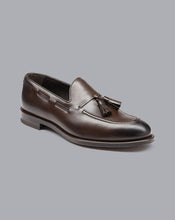 Load image into Gallery viewer, Leather Tassel Loafers - Dark Chocolate
