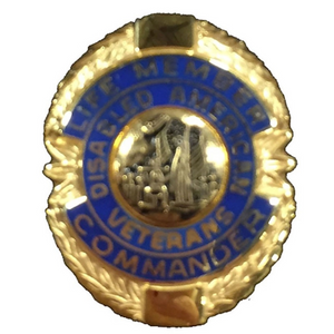 Blue Commander Life Member Officer Lapel Pin