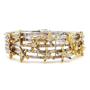 Sandra Biachi 18K White Gold & Yellow Gold Bracelet.