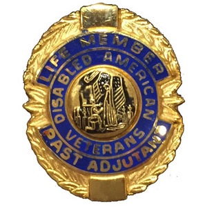 Blue Past Adjutant Life Member Officer Lapel Pin