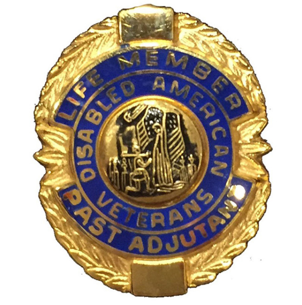 Blue Past Adjutant Life Member Officer Lapel Pin