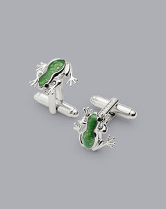 Frog Cufflinks - Silver Grey