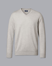 Load image into Gallery viewer, Merino V-Neck Sweater - Silver
