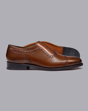 Load image into Gallery viewer, Goodyear Welted Oxford Brogue Shoes - Chestnut Brown
