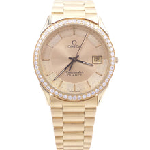 Load image into Gallery viewer, Omega Seamaster Quartz Yellow Gold-Plated with Aftermarket Diamonds Watch
