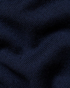 Merino Cashmere Crew Neck Sweater - Navy