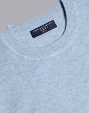 Load image into Gallery viewer, Merino Cashmere Crew Neck Sweater - Sky
