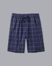 Load image into Gallery viewer, Check Pajama Shorts - Navy &amp; White
