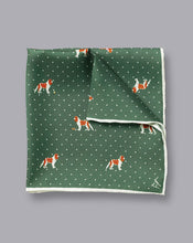 Load image into Gallery viewer, Spot and Dog Print Pocket Square - Green
