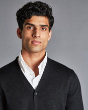 Load image into Gallery viewer, Merino Cardigan - Charcoal Grey
