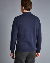 Load image into Gallery viewer, Long Sleeve Polo Sweatshirt - Navy
