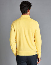 Load image into Gallery viewer, Merino Zip Neck Sweater - Lemon
