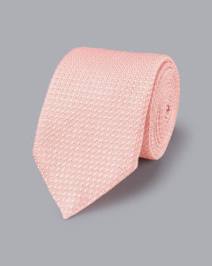 Italian Grenadine Silk Tie - Light Pink