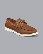 Load image into Gallery viewer, Nubuck Boat Shoes - Tobacco Brown

