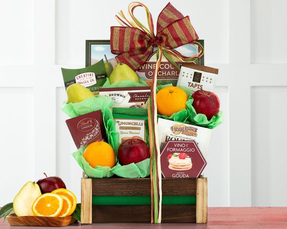 Fresh Fruit, Chocolate and Snacks Gift Basket