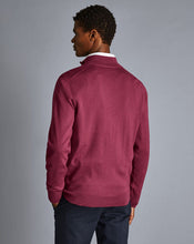 Load image into Gallery viewer, Merino Zip Neck Sweater - Dark Pink
