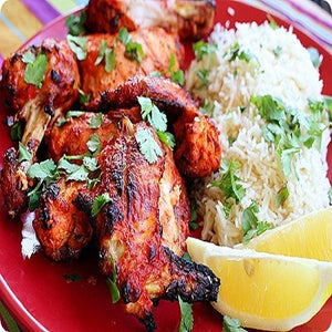 Chicken Tandoori Plate With Rice & Salad