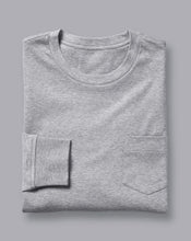 Load image into Gallery viewer, Cotton Long Sleeve Tyrwhitt T-Shirt - Grey Marl
