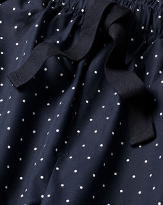 Printed Dot Pajama Bottoms - Navy