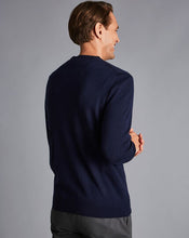 Load image into Gallery viewer, Merino Crew Neck Sweater - Navy
