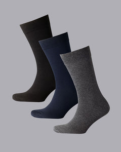 Cotton Rich 3 Pack Socks - Multi