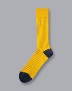 Cotton Rib Socks - Sunflower