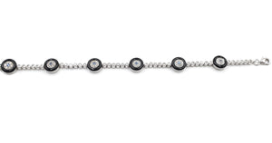 Sandra Biachi 14K White Gold with Diamond Bracelet. Style: 17573BLK-W(E)